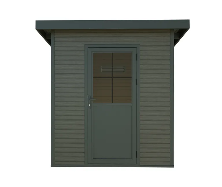 HORI WPC Gartenhaus Rhombus-Optik Braun/Grau 2