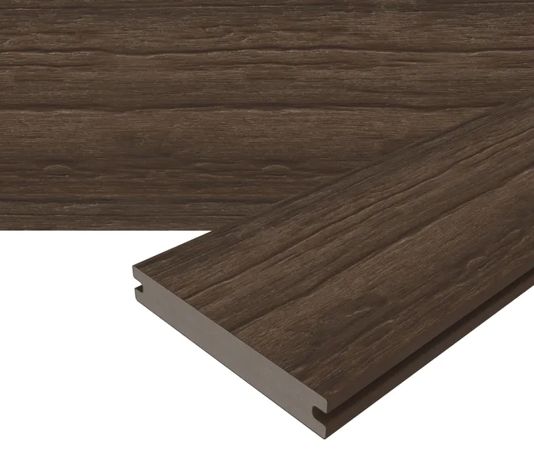 NewTechWood Terrassendielen WPC Massiv Deluxe Oldwood Ipe Holzstruktur gebürstet / glatt gebürstet Co-Extrudiert 22,5 x 138 mm 3