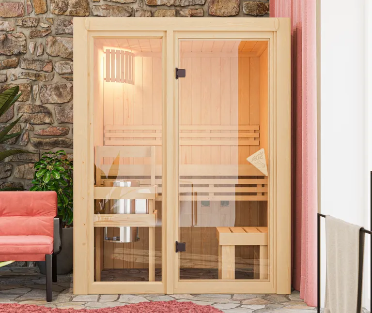 Karibu System-Sauna Avari Fronteinstieg 68 mm 1