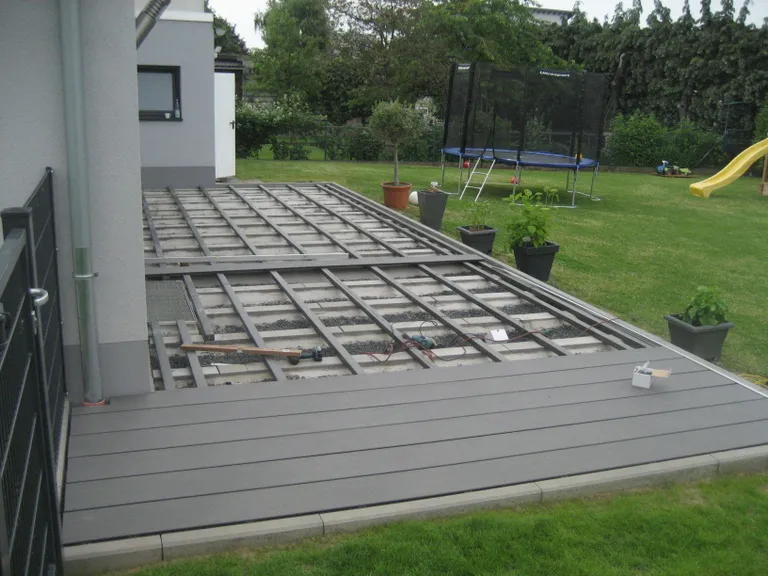 Megawood Terrassendielen Komplettset WPC Jumbo Premium massiv schiefergrau 3