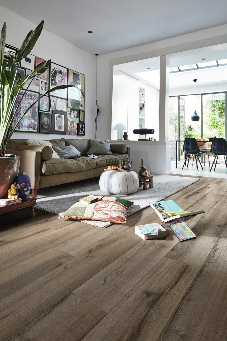 MEISTER PVC-freier Designboden MeisterDesign. next DD 500 S Altholzeiche lehmgrau Landhausdiele 5G Dry® 5