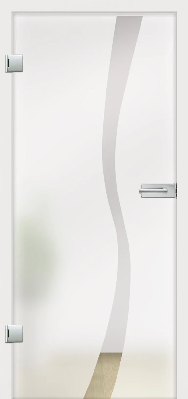 Licht & Harmonie Glastür 8 mm ESG Modell Wave Typ 8 0