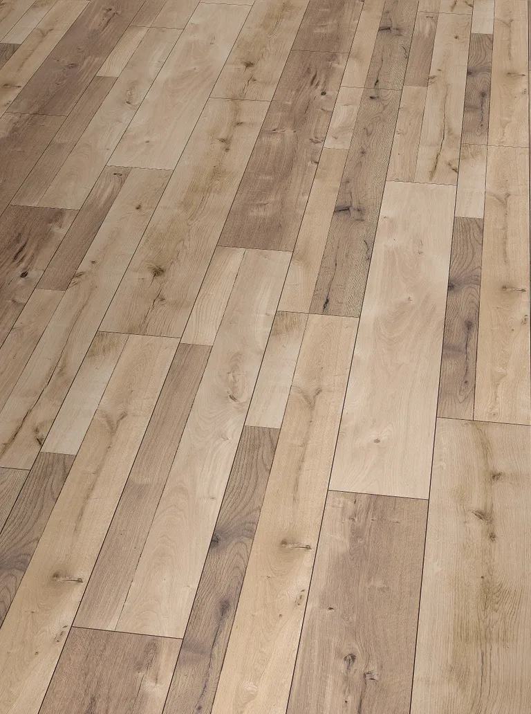 DOMIZIL PVC freier Klick-Designboden Aqua Eiche mix beige Landhausdiele 1