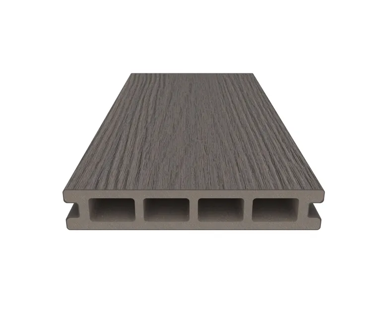 NewTechWood Terrassendielen WPC Hohlkammer Silver Gray Holzstruktur gebürstet / glatt gebürstet Co-Extrudiert 22,5 x 145 mm 2