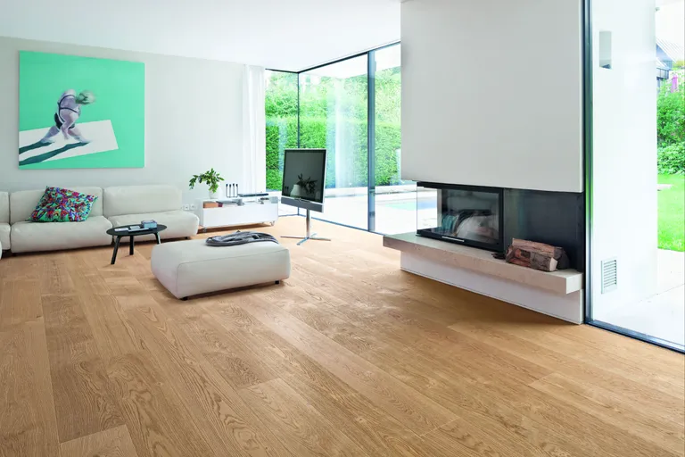 HORI Quick Parkett 400 Eiche weiß Universal stark strukturiert Landhausdiele Plaza Naturalin Plus 2