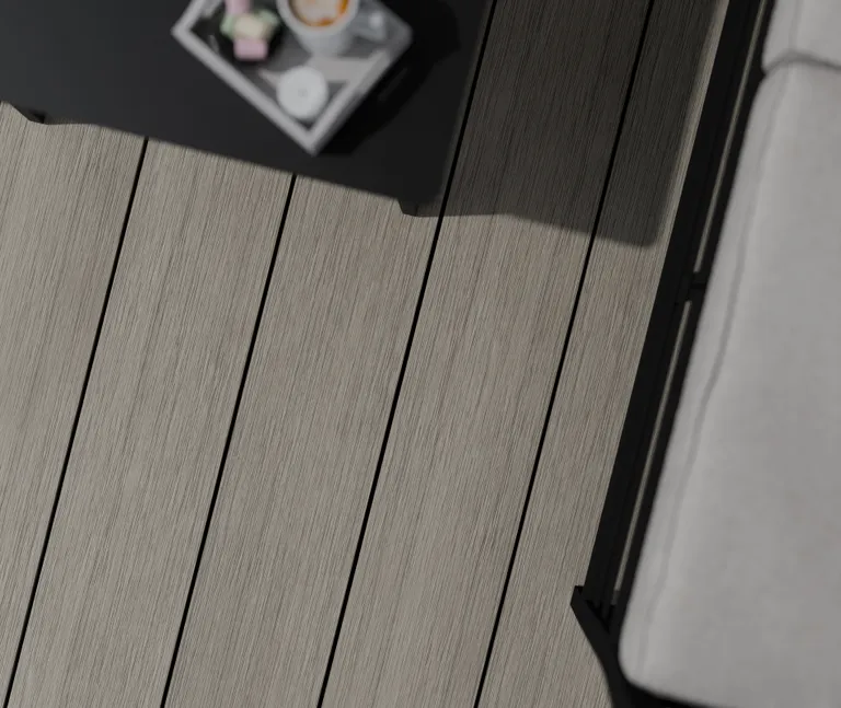 HORI Terrassendielen WPC Maui-Style XXL Massiv beige tiefe Holzstruktur + geriffelt 17 x 220 mm 1