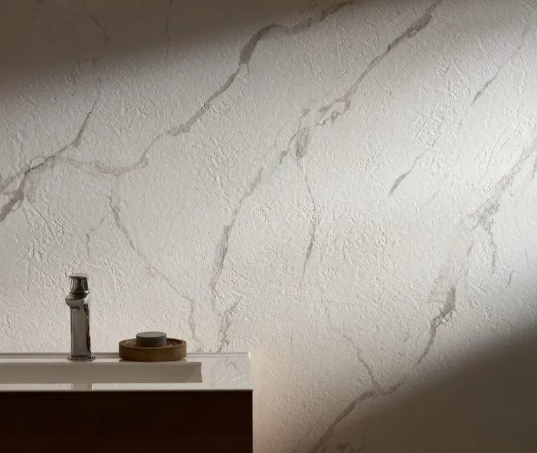 MODEE Wandverkleidung 2800 x 1175 x 4 mm Platte Stone Essence Pietra Santa mit Naturstruktur 4