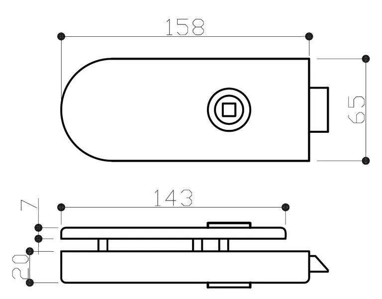 HORI Glastür 8 mm ESG Modell Valencia Komplettset 13