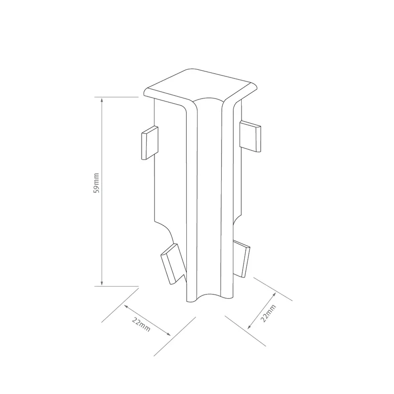 EGGER Innenecke Cubical Eiche hell 6 cm 1