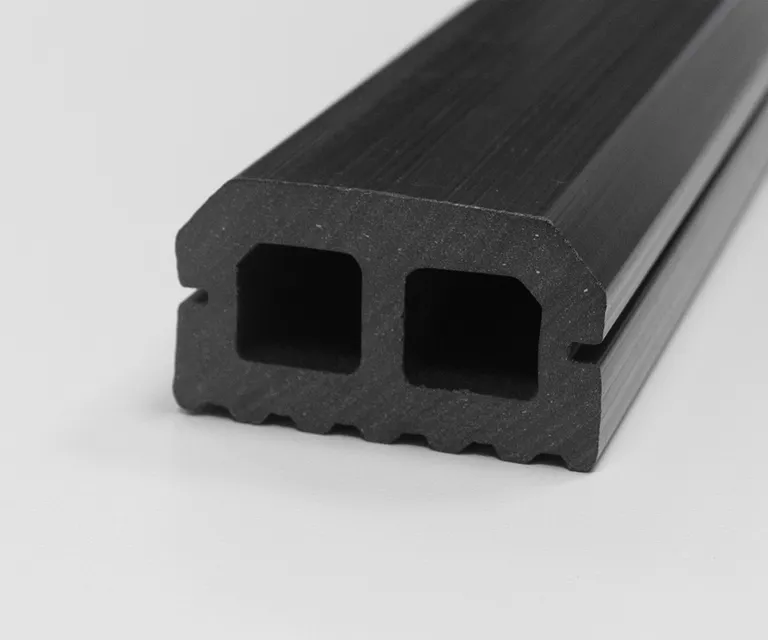 HORI Terrassendielen Komplettset WPC Antigua Hohlkammer anthrazit grob / fein geriffelt 21 x 146 mm 9