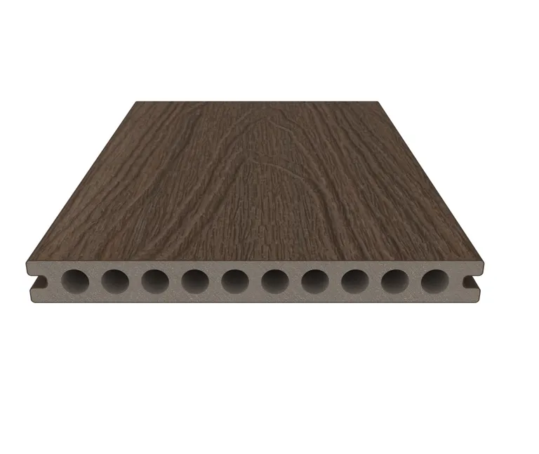 NewTechWood Terrassendielen WPC Hohlkammer Gigante Ipe Holzstruktur gebürstet / glatt gebürstet Co-Extrudiert 22,5 x 210 mm 2