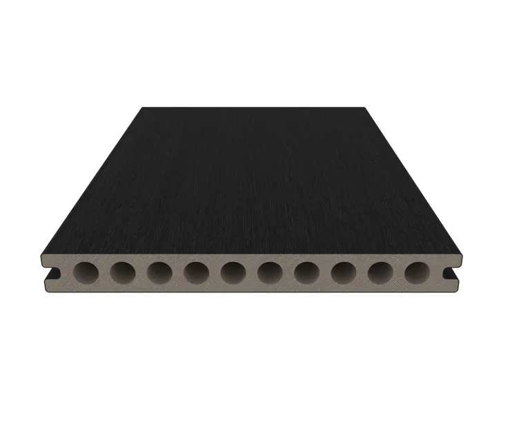 NewTechWood Terrassendielen WPC Hohlkammer Gigante Ebony Holzstruktur gebürstet / glatt gebürstet Co-Extrudiert 22,5 x 210 mm 2