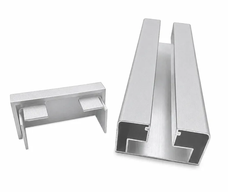 HORI Hausanschlussprofil Aluminium silber für Design Wpc Zaun 0
