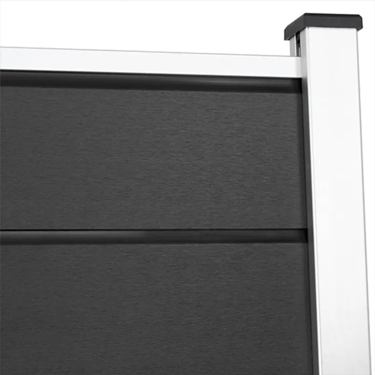 HORI Design WPC Sichtschutzzaun Stecksystem Zaun Komplettset 3