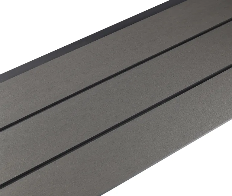 HORI WPC Fassadenverkleidung Hohlkammer grau glatt/gebürstet 129x20mm 2