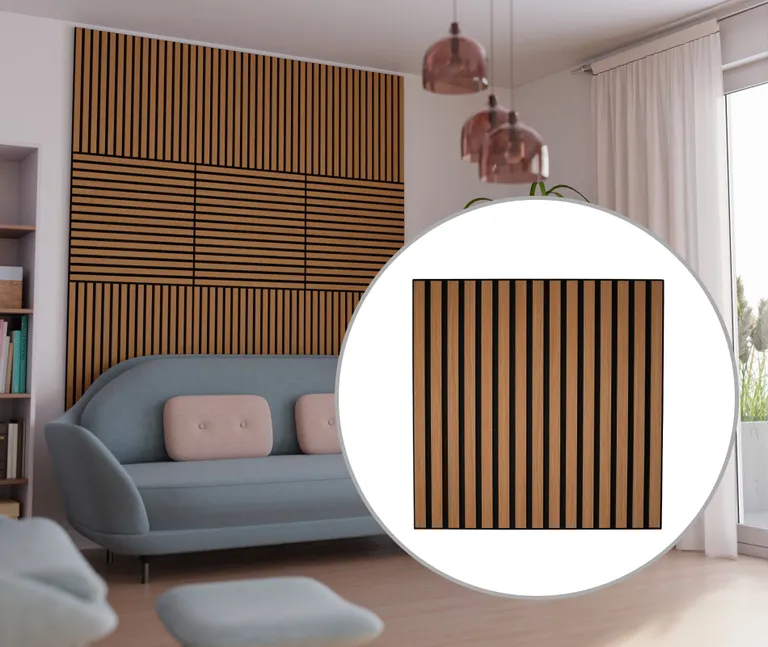 HORI WALL Akustik Dekor Wandpaneele Natural Oak geölt quadratisch 0