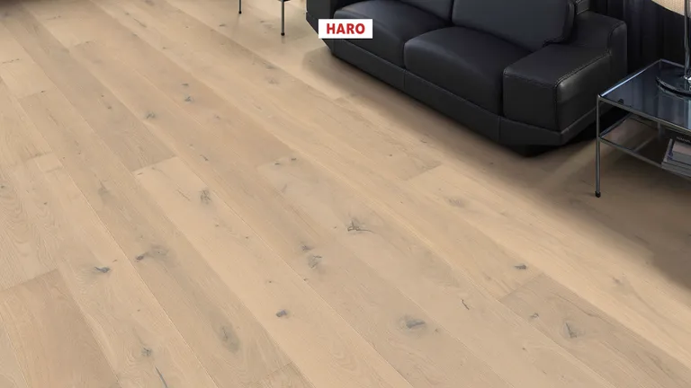 HARO Parkett 4000 Eiche lichtweiß strukturiert Landhausdiele 2