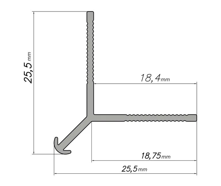 MODEE Wandprofil Außenprofil PRO Titanium 1