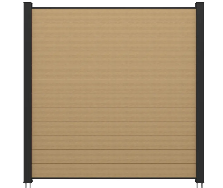 NewTechWood WPC Sichtschutzzaun Stecksystem Komplettset Portland 4