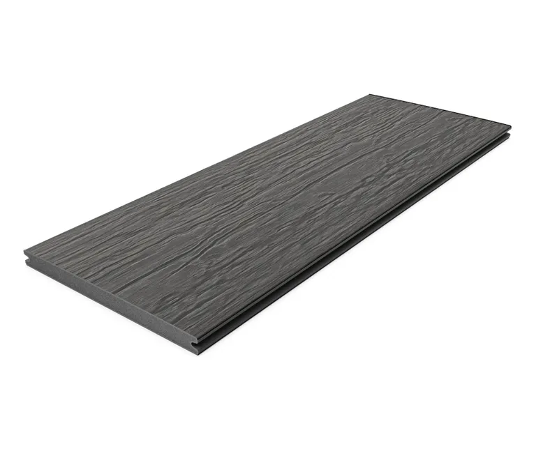 HORI Terrassendielen WPC Maui-Style XXL Massiv grau tiefe Holzstruktur + geriffelt 17 x 220 mm 2