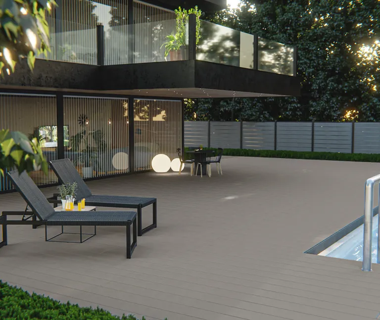 HORI Terrassendielen Komplettset WPC/BPC Massiv XXL grau 6