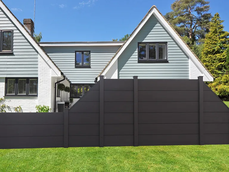 HORI WPC Sichtschutzzaun Stecksystem XXL Anbauset 4