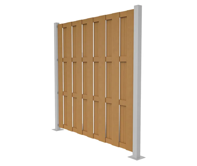 HORI WPC Sichtschutzzaun Lamellenzaun Element 2
