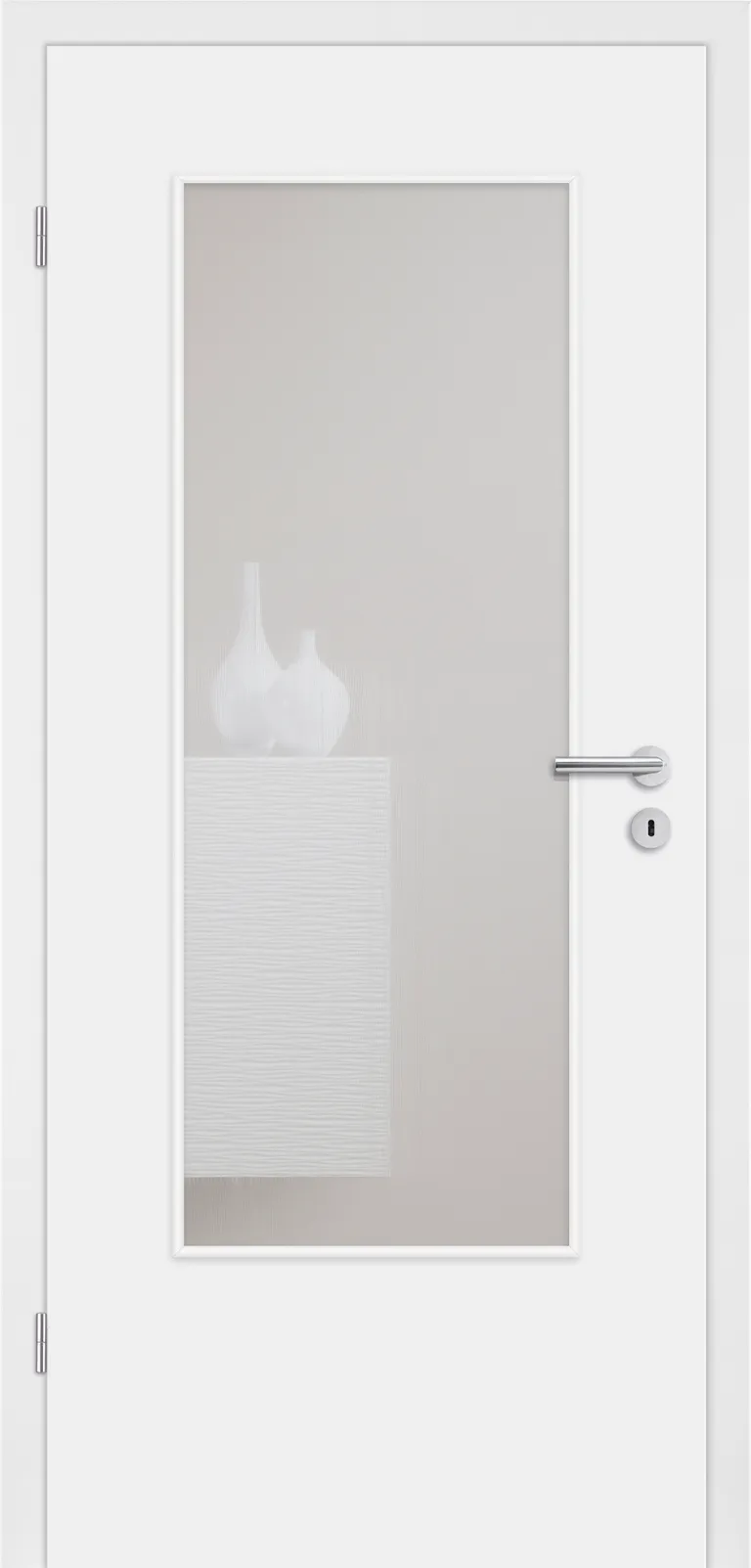 HORI Zimmertür CPL Signalweiß RAL9003 mit Lichtausschnitt Designkante Komplettset 0