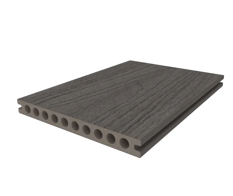 HORI Terrassendiele WPC Hohlkammer Co-Extrudiert tiefe Struktur 22,5 x 210 mm Grau 2