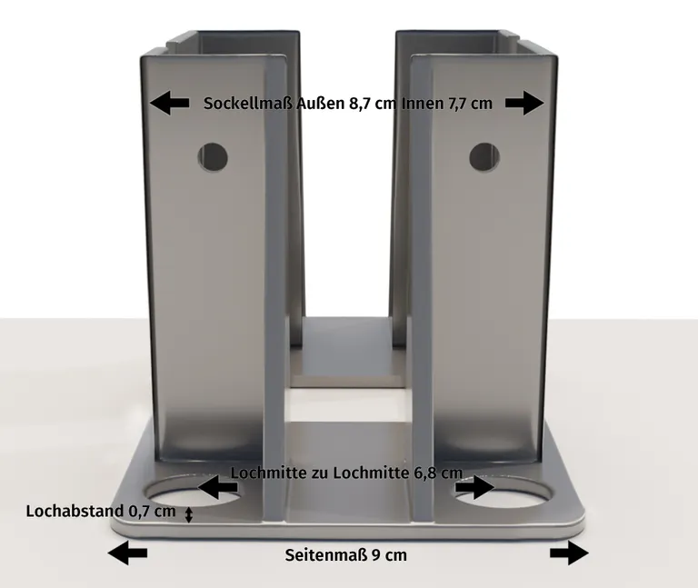 HORI Design WPC Sichtschutzzaun Stecksystem Konsole für Eckpfosten 5