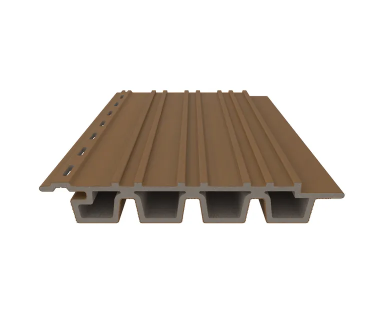 NewTechWood WPC Fassadenprofil Castellatio PRO35 33 x 215 mm Teak 2