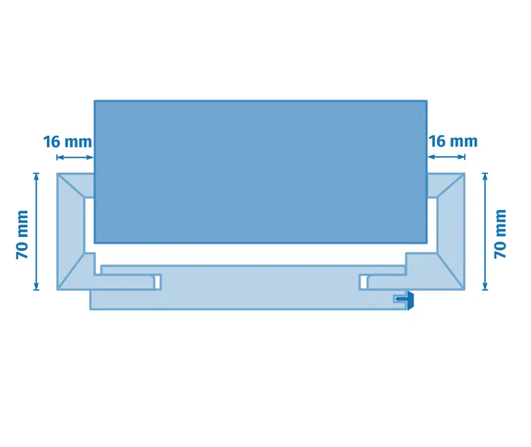 HORI Zarge CPL Signalweiß RAL9003 Designkante 1