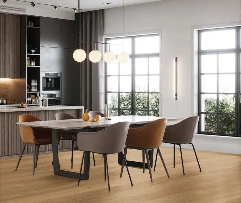 HWZ Klick-Furnierparkettboden PVC-frei, Ökobesserboden Susify, Landhausdiele Eiche Mist 5