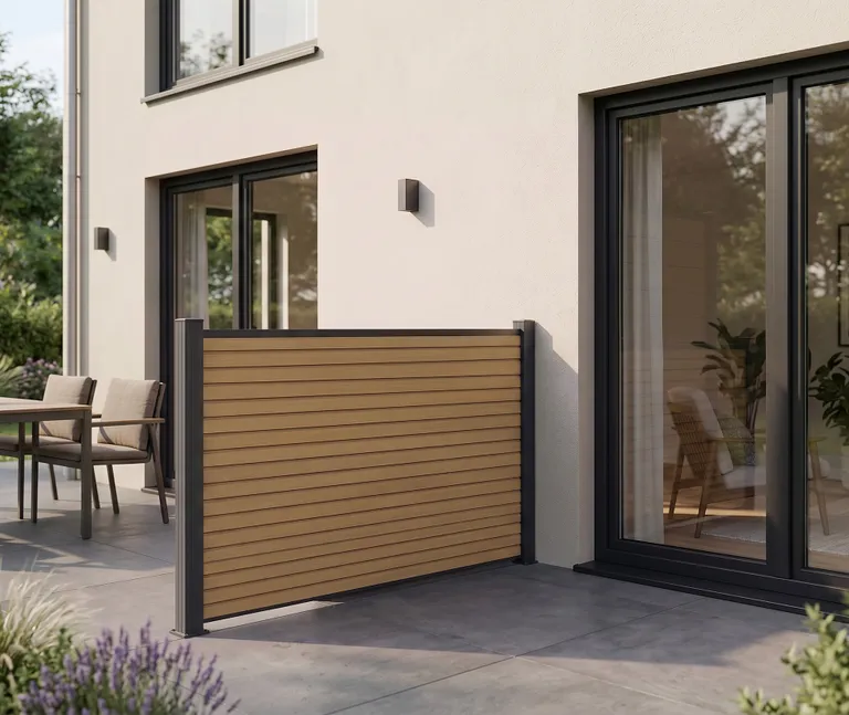 NewTechWood WPC Sichtschutzzaun Stecksystem Modena Rhombus 8