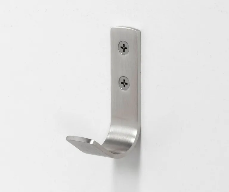 HORI Gaderobenhaken Edelstahl matt gebürstet, 70 x 20 mm 0