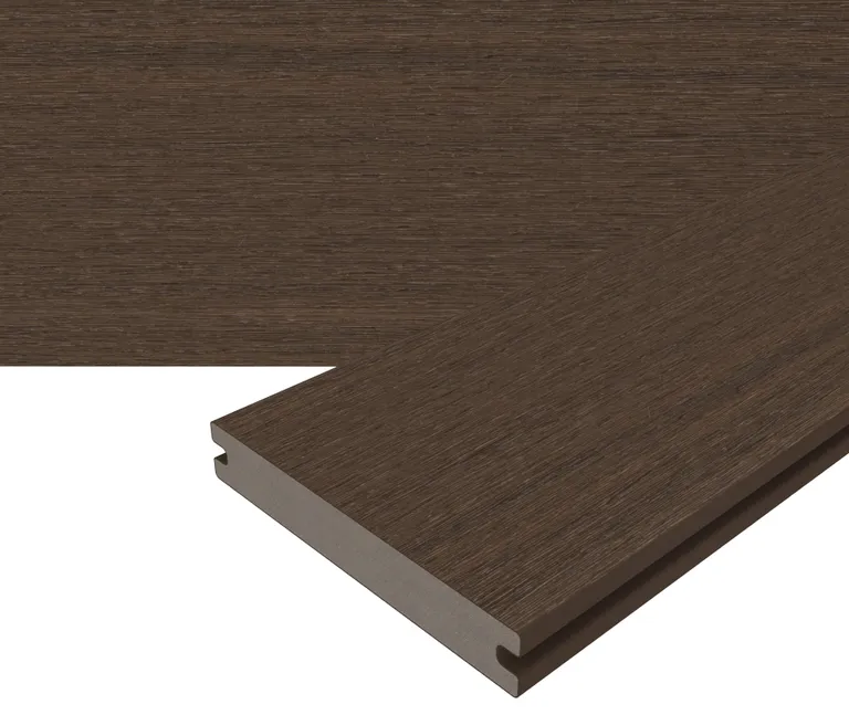 NewTechWood Terrassendielen WPC Massiv Deluxe Oldwood Ipe Holzstruktur gebürstet / glatt gebürstet Co-Extrudiert 22,5 x 138 mm 4