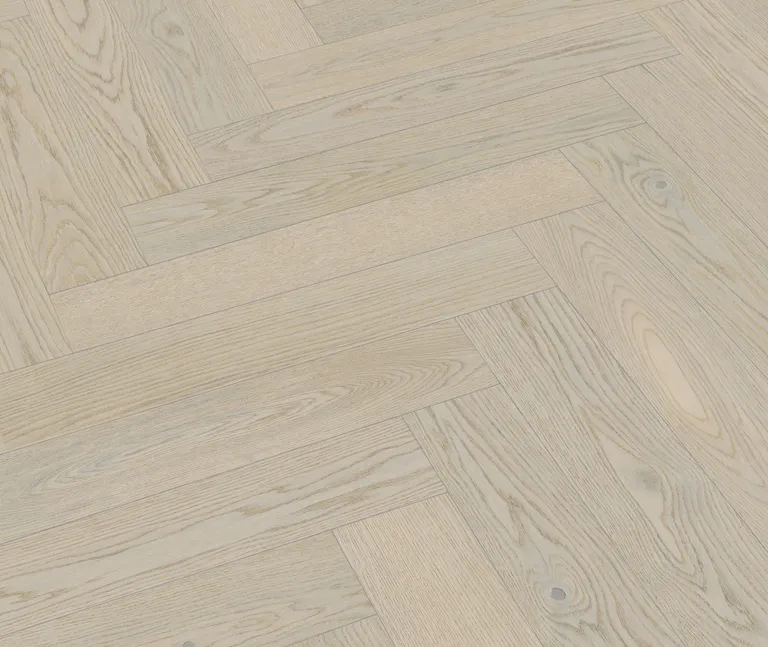 MEISTER Lindura Holzboden HS 500 Eiche classic arcticweiß 8927 gebürstet Fischgrät 0