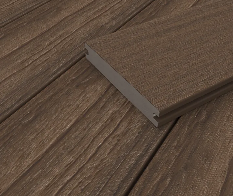 HORI Terrassendiele WPC Massiv Co-Extrudiert tiefe Struktur 22,5 x 138 mm Dunkelbraun 5