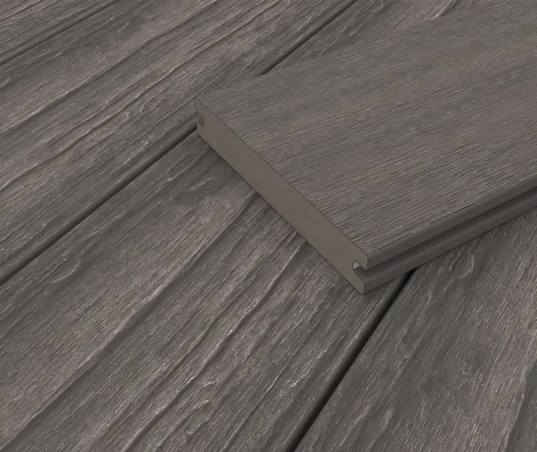 HORI Terrassendiele WPC Massiv Co-Extrudiert tiefe Struktur 22,5 x 138 mm Grau 5