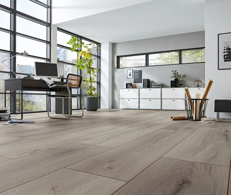 HORI Laminat Eiche XXL grau Landhausdiele 2
