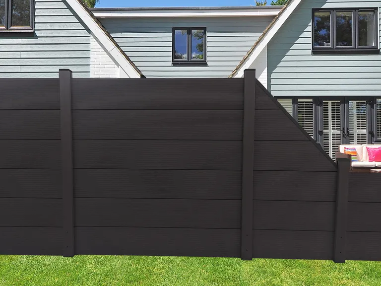 HORI WPC Sichtschutzzaun Stecksystem XXL Anbauset 2