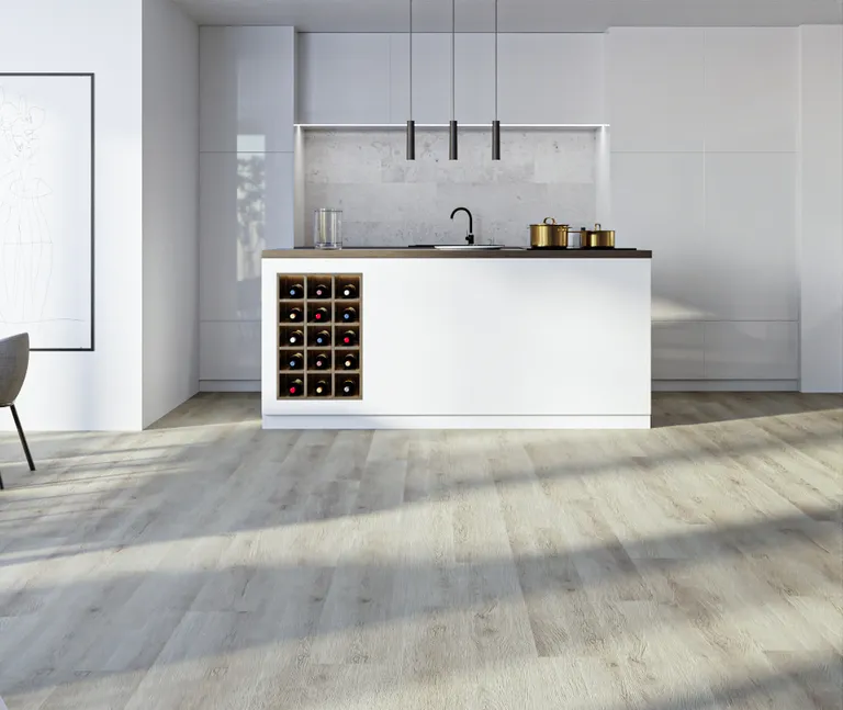 HORI Klick-Hartvinylboden Rigid SPC Eiche Markant weiss Sunbury Landhausdiele Holzstruktur 0