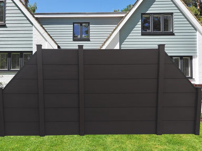 HORI WPC Sichtschutzzaun Stecksystem XXL Anbauset 3