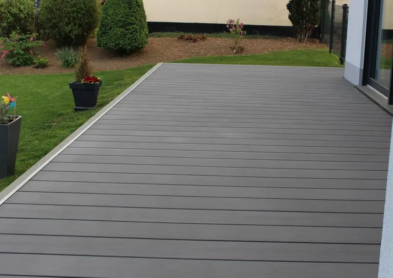 Megawood Terrassendielen Komplettset WPC Jumbo Premium massiv schiefergrau 4
