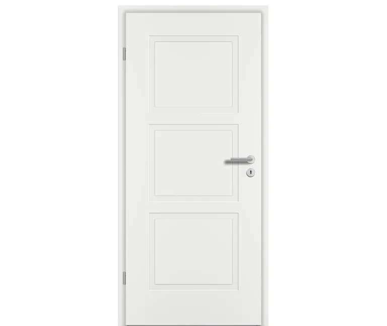 PRÜM Zimmertür ELEGANCE MODENA M3 Weißlack Exclusiv RAL 9016 Röhrenspan kleine Rundkante 0
