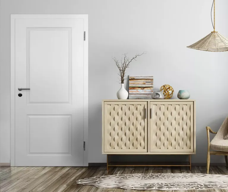 HORI Schallschutz Wohnungseingangstür Estella 2 Weißlack RAL9010 SK1 Rundkante Vollspan Komplettset 2