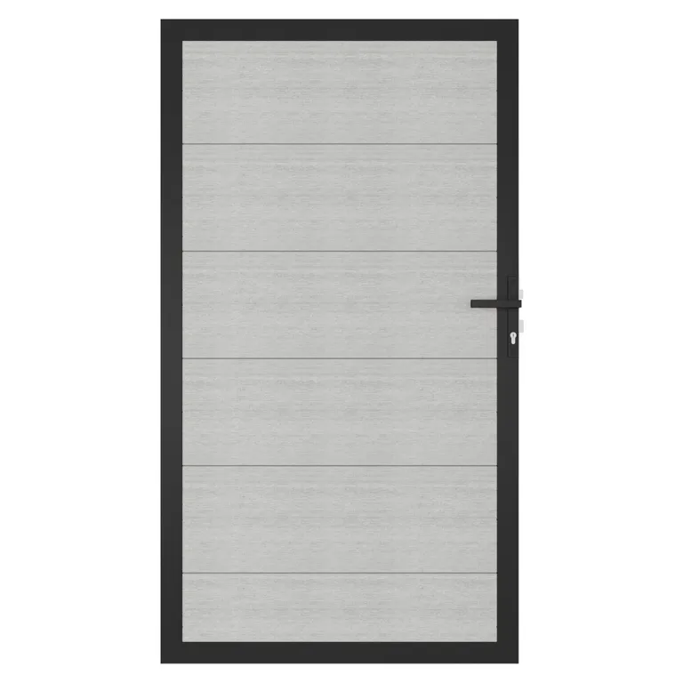 NewTechWood WPC Sichtschutzzaun Stecksystem Zauntor Castello XXL 3
