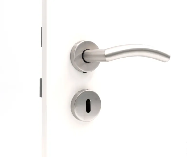 HORI Zimmertür Weißlack RAL9010 mit Lichtausschnitt Eckkante Komplettset 9