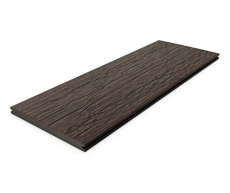 HORI Terrassendielen WPC Maui-Style XXL Massiv braun tiefe Holzstruktur + geriffelt 17 x 220 mm 2