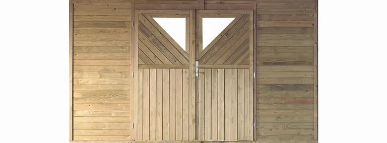 Karibu Frontelement mit Doppeltür für Einzelcarport 0